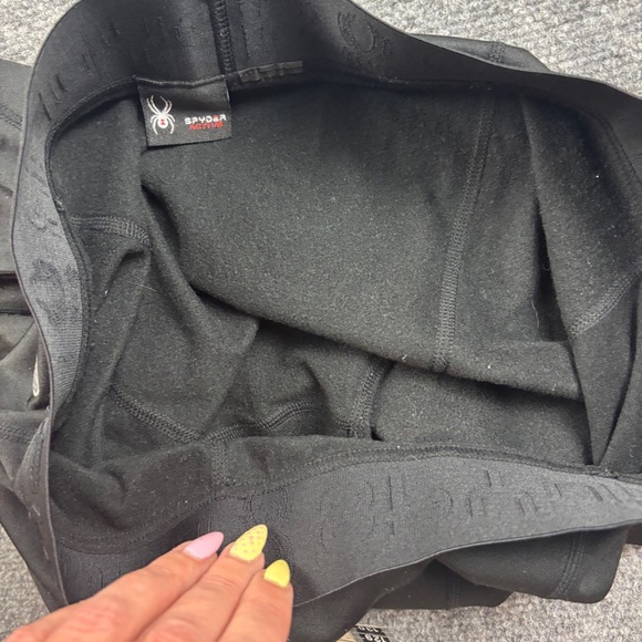 SPYDER ACTIVE Mens Black Fleece Lined Baselayer Pants Long Underwear size: Large - Picture 6 of 10